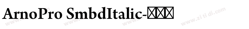 ArnoPro SmbdItalic字体转换